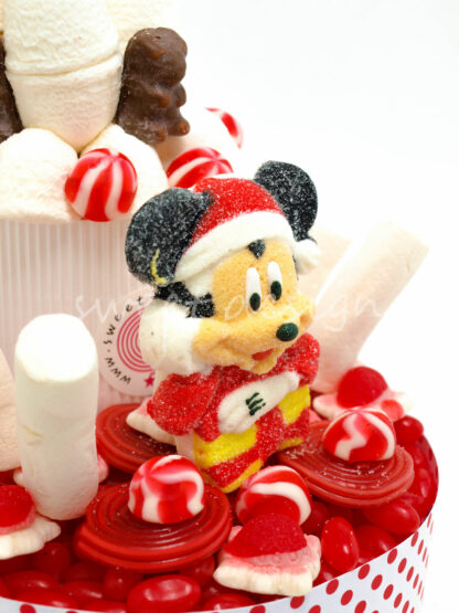 Tarta de Chuches y Chocolates de Navidad con Mickey