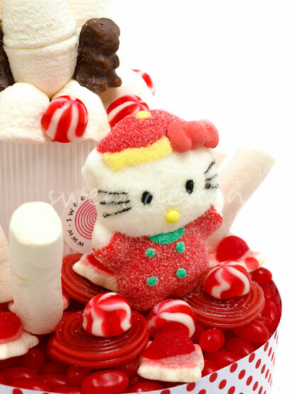 Tarta de Gominolas y Chocolate de Navidad de Hello Kitty