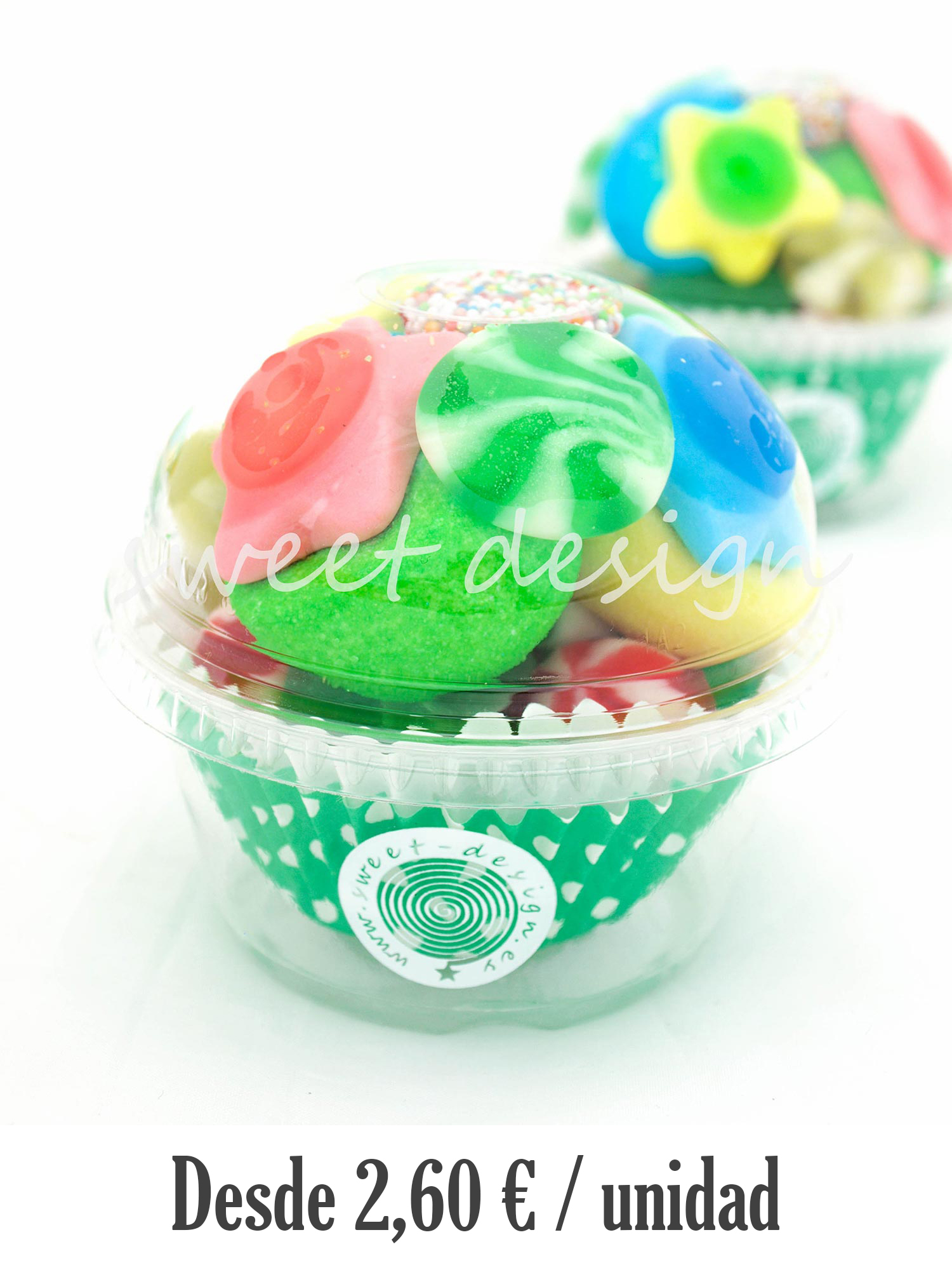 Consejo Privación matrimonio Vasito Cupcake Chuches Multicolor - Sweet Design