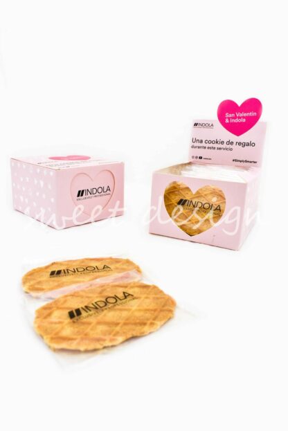 acción de marca con galletas para san valentín