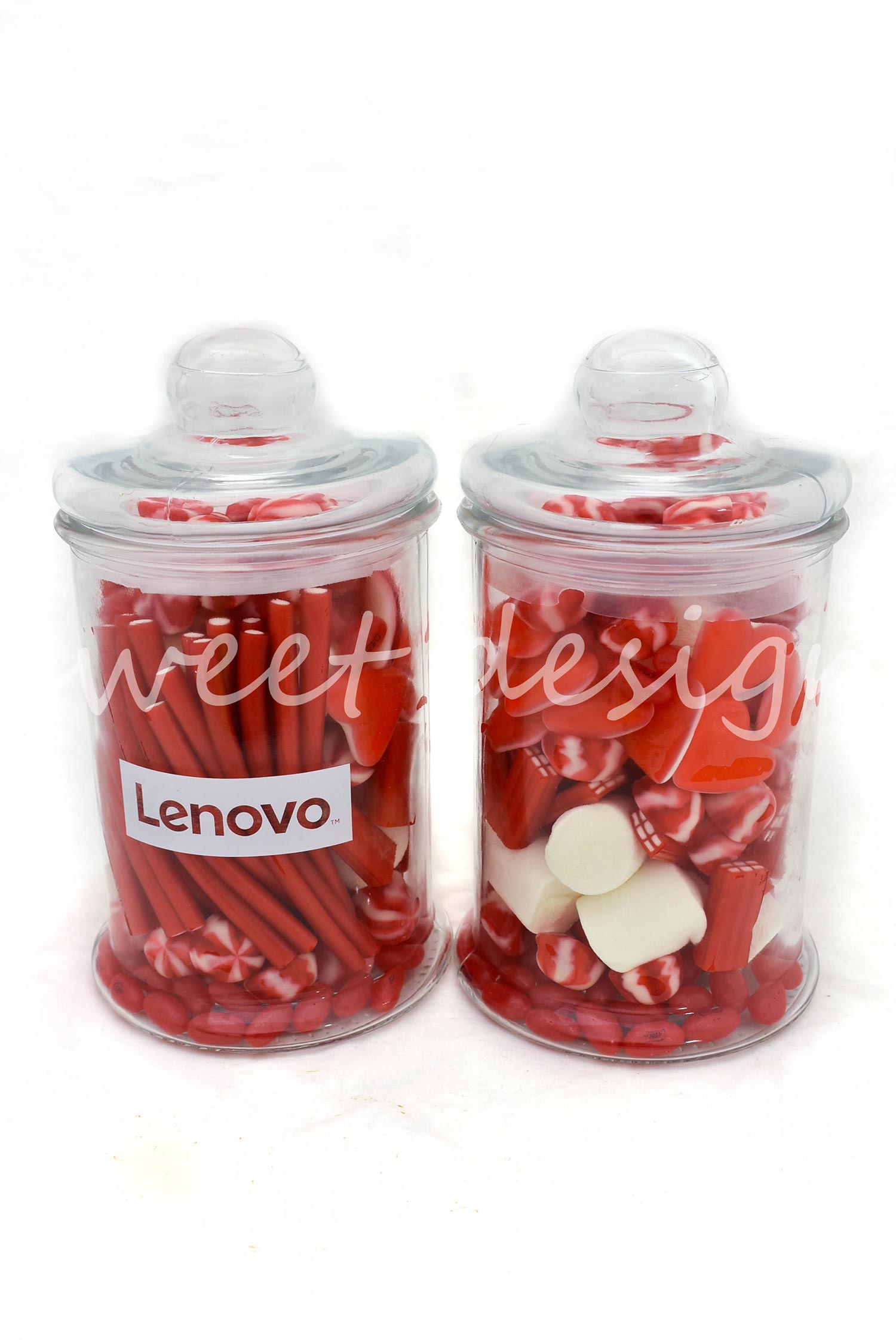 Tarro de Vidrio con Surtido Rojo - Sweet Design - Chuches Empresa